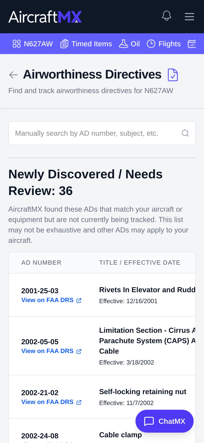 track airworthiness directives mobile 01