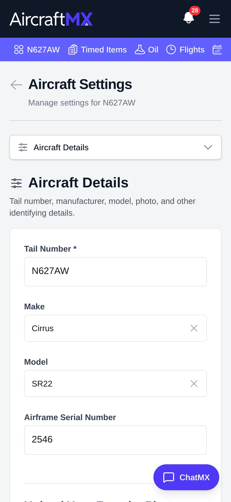 edit aircraft details mobile 01