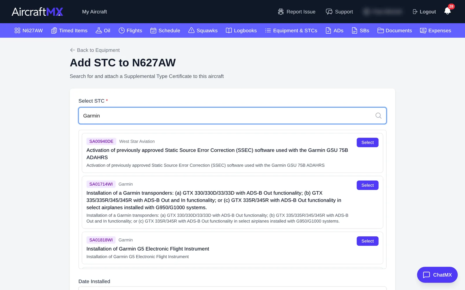 Add STC search