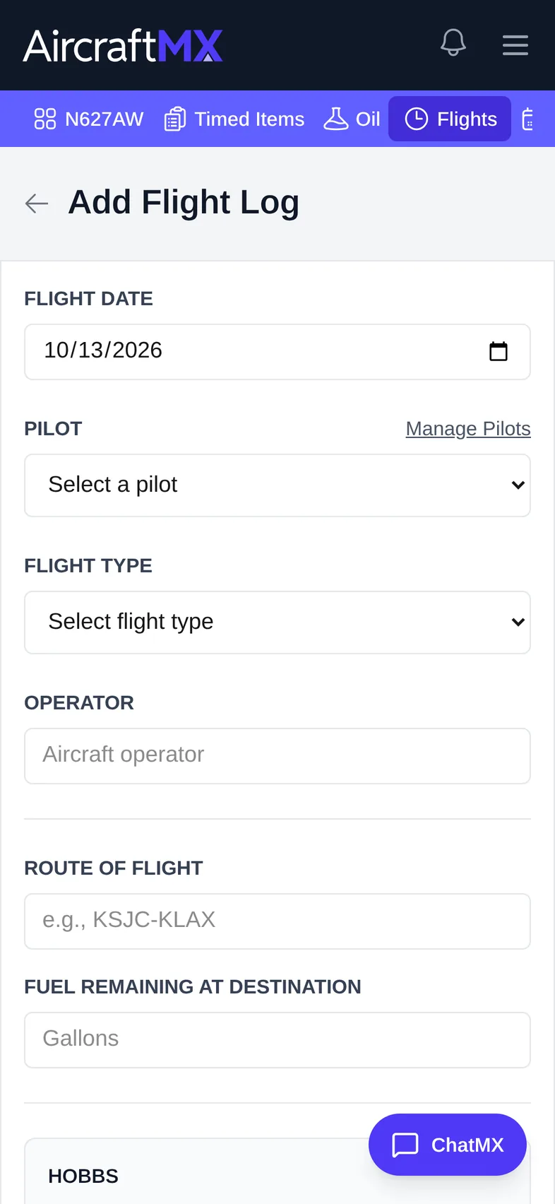 log a flight mobile 02