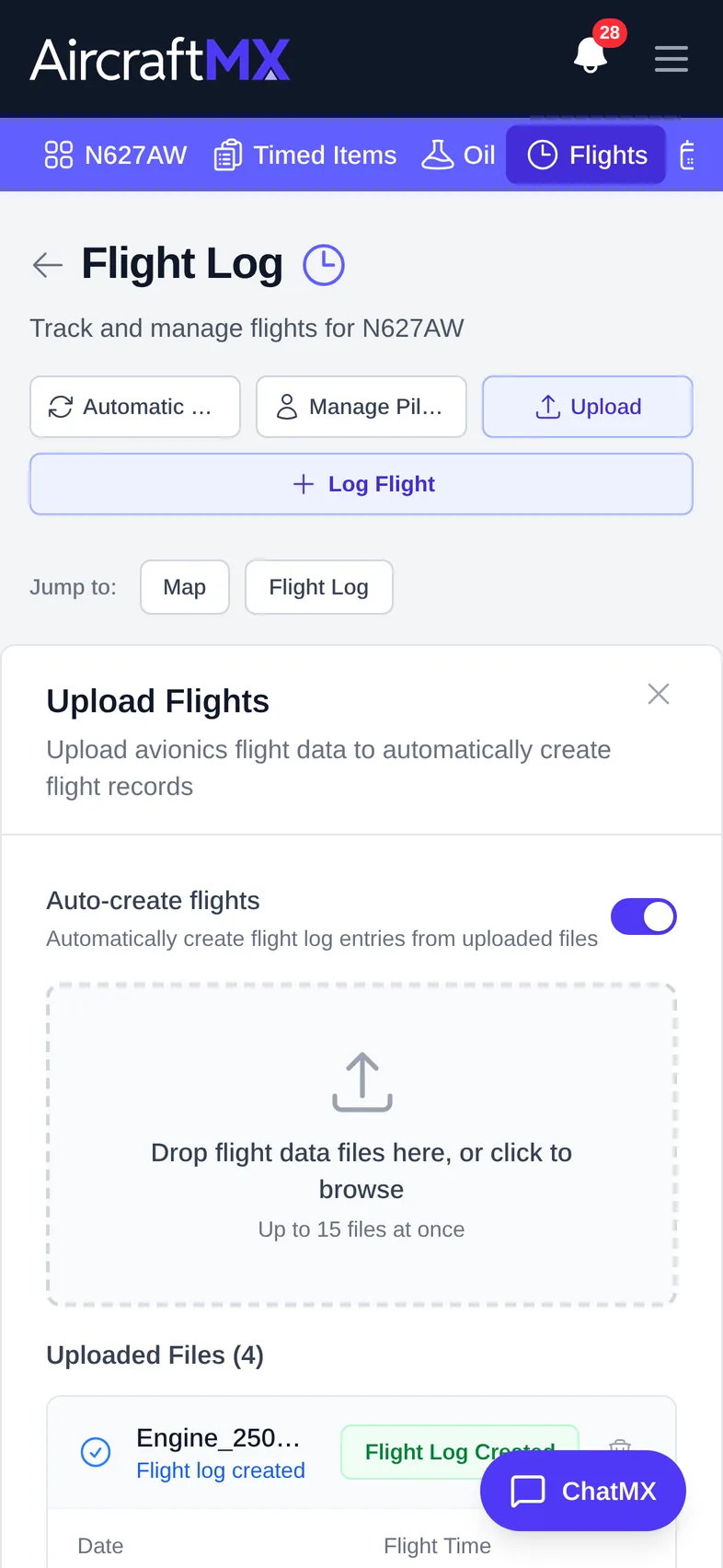 upload flight data mobile 01