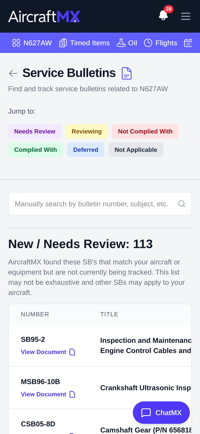track service bulletins mobile 02