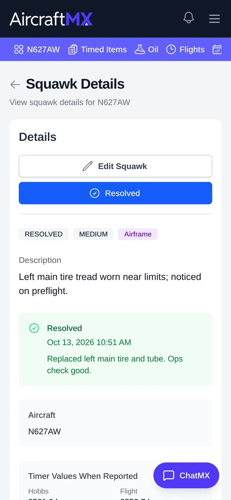 report and resolve squawks mobile 03