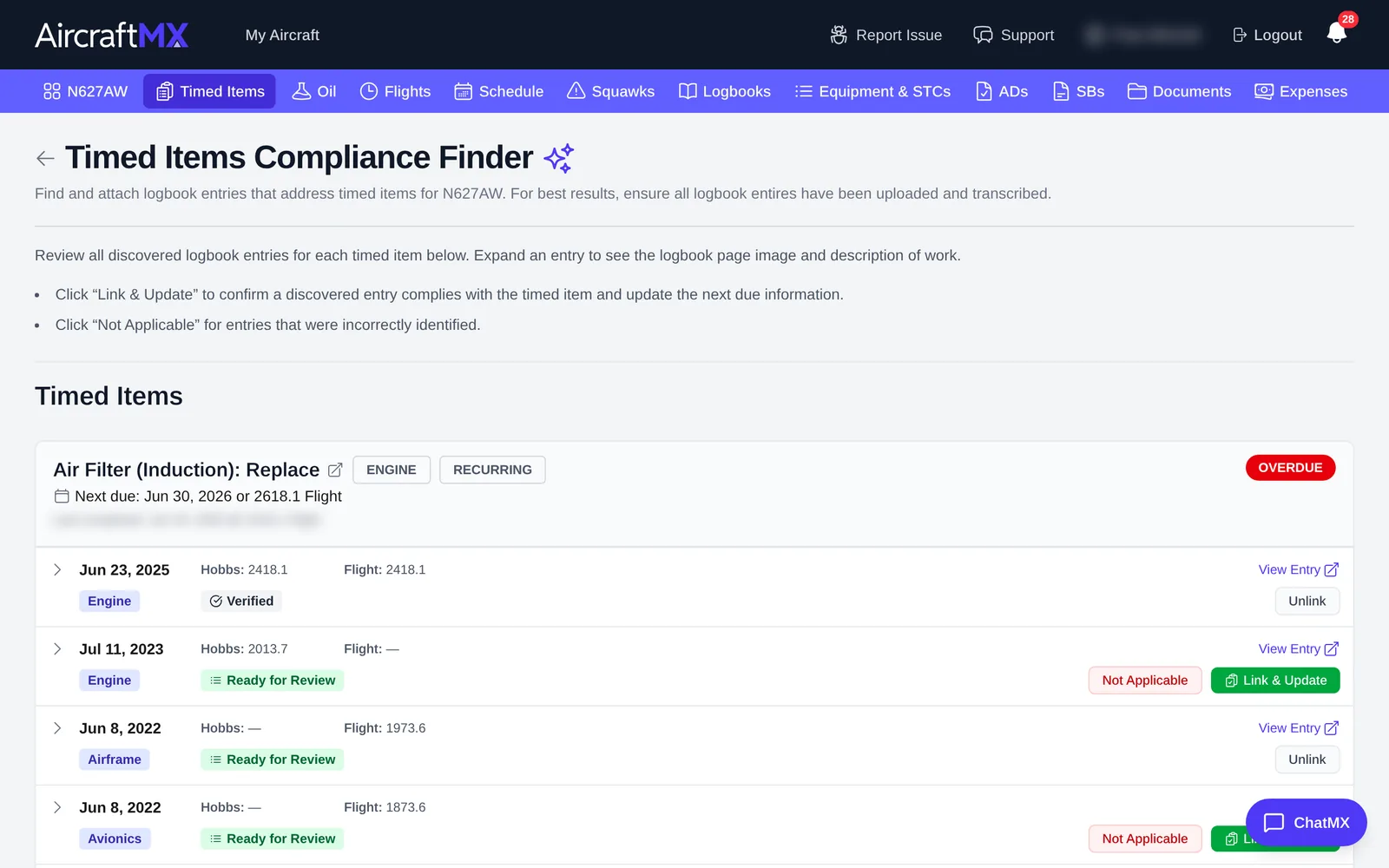 Timed Items Compliance Finder